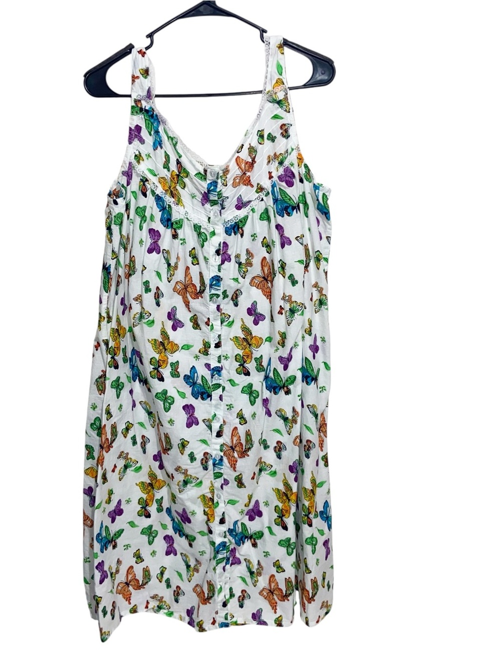 Vintage Collections Etc Nightgown Womens XXL Cotton Butterfly Fairy Summer Boho